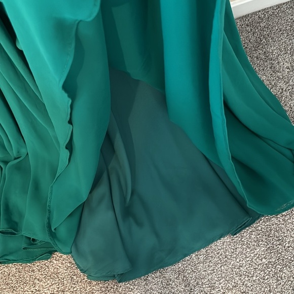 Halston Heritage One Shoulder Ruched Maxi Dress - Picture 10 of 12